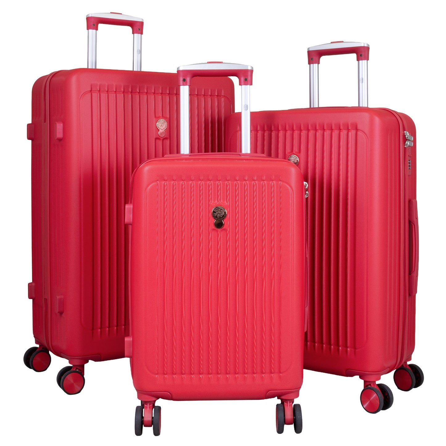 Set de maletas rígidas 3 piezas - Modelo Toledo - Color rojo