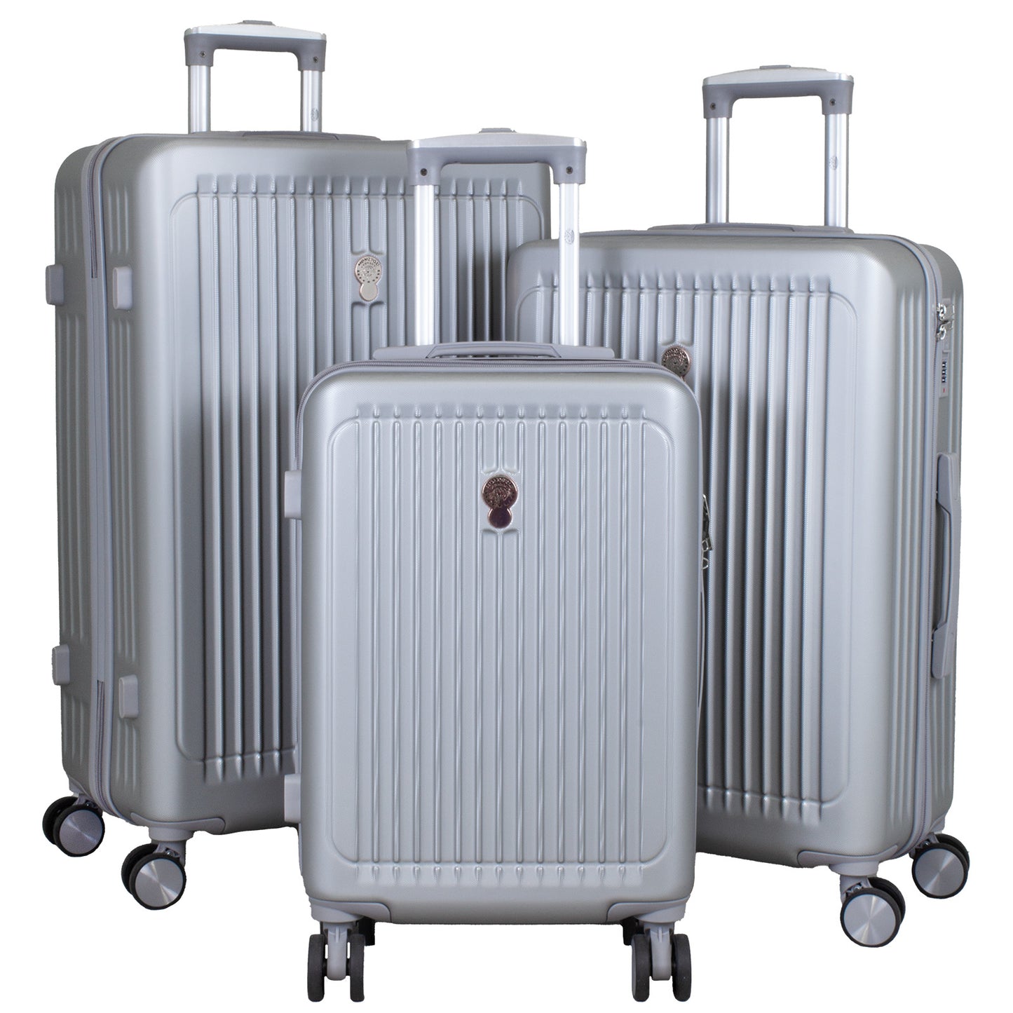 Set de maletas rígidas 3 piezas - Modelo Toledo - Color plata