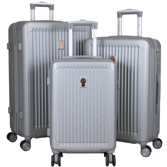 Set de maletas rígidas 3 piezas - Modelo Toledo - Color plata