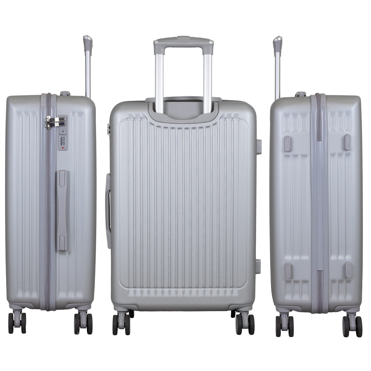 Set de maletas rígidas 3 piezas - Modelo Toledo - Color plata