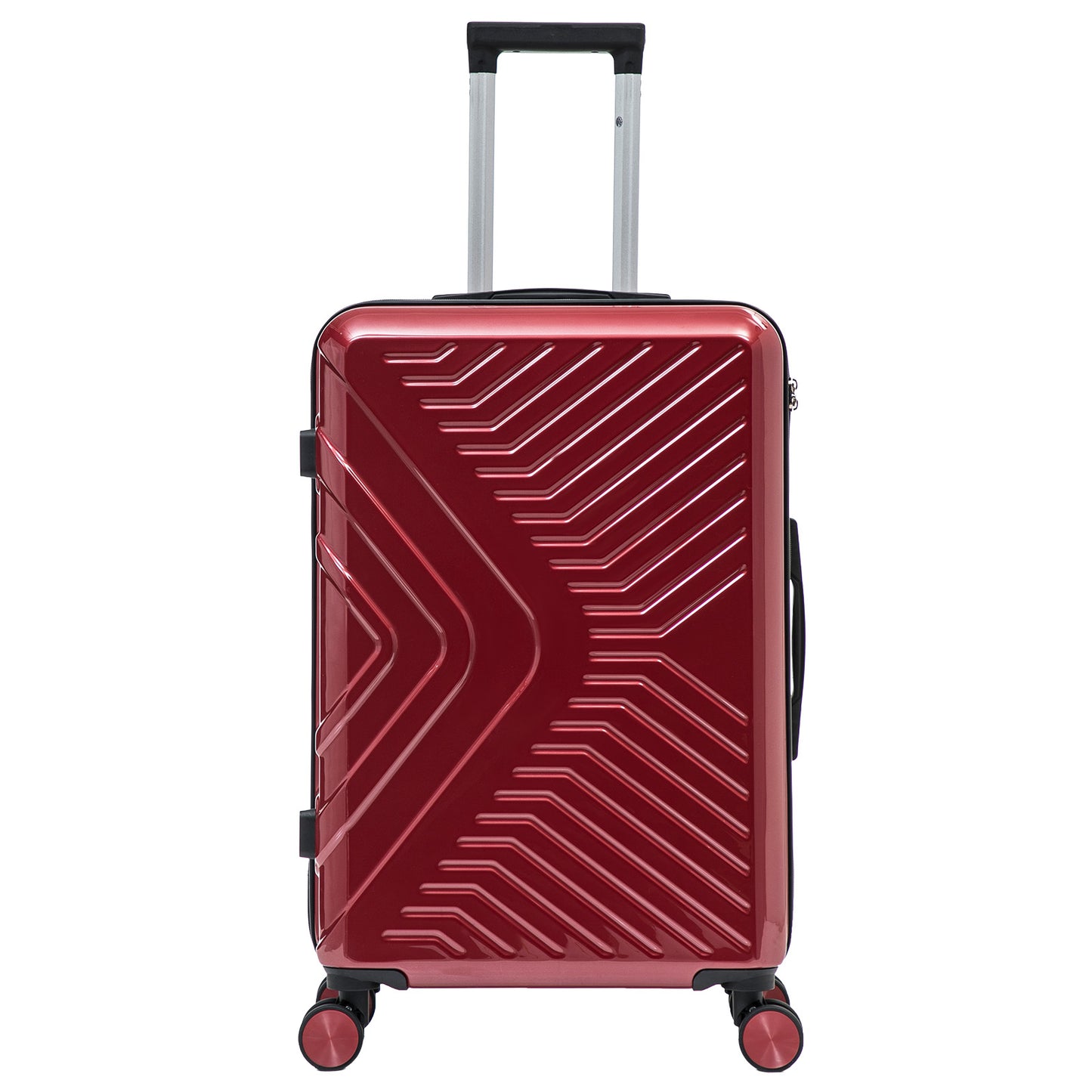 Hartschalen-Kofferset 3tlg - Modell Bergamo - Farbe rot