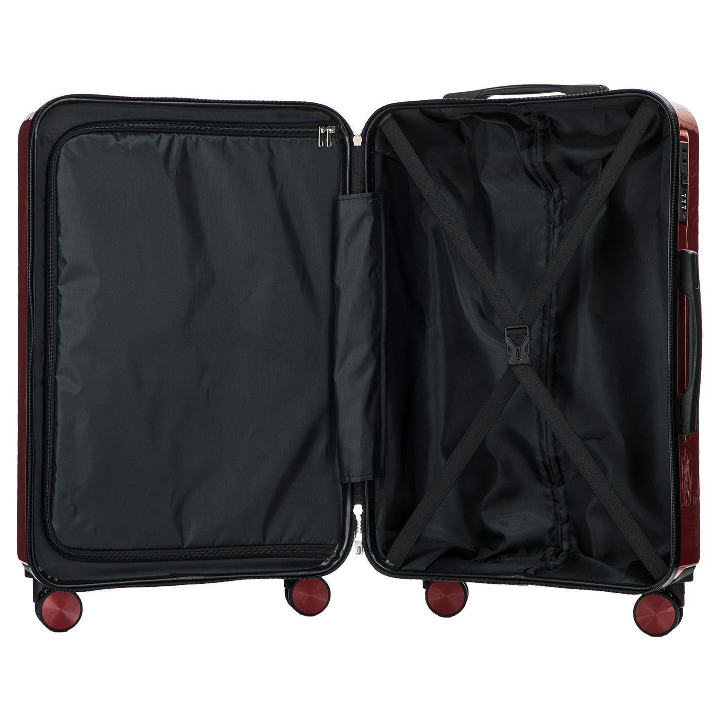 Hartschalen-Kofferset 3tlg - Modell Bergamo - Farbe rot