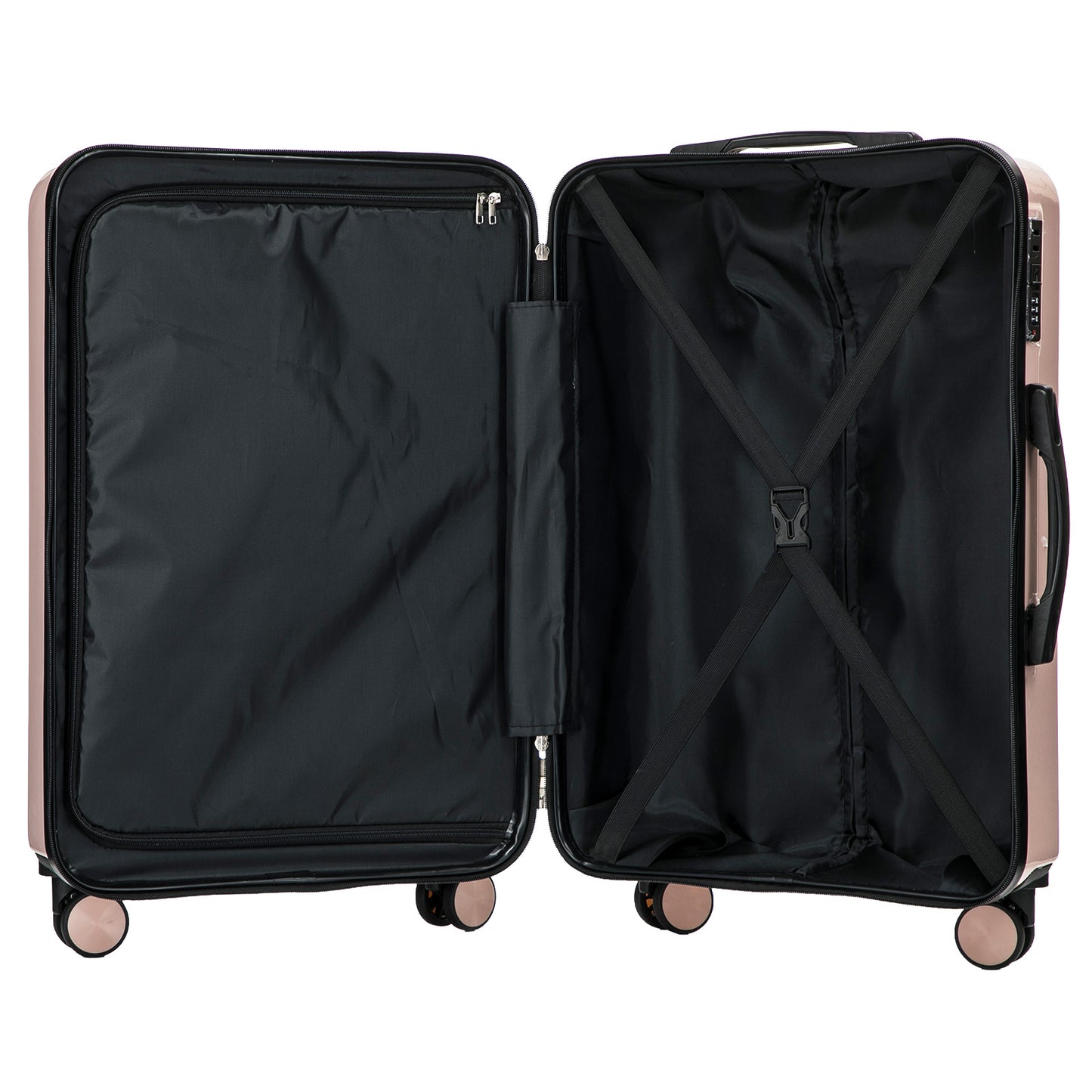 Hartschalen-Kofferset 3tlg - Modell Bergamo - Farbe roségold