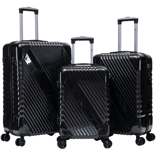 Hartschalen-Kofferset 3tlg - Modell Genua - Farbe schwarz