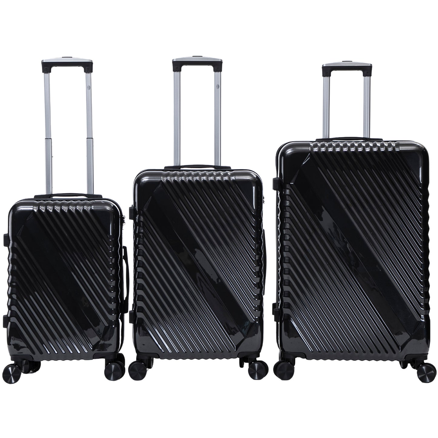 Hartschalen-Kofferset 3tlg - Modell Genua - Farbe schwarz