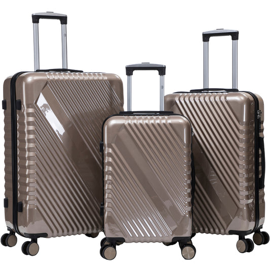 Hartschalen-Kofferset 3tlg - Modell Genua - Farbe champagner