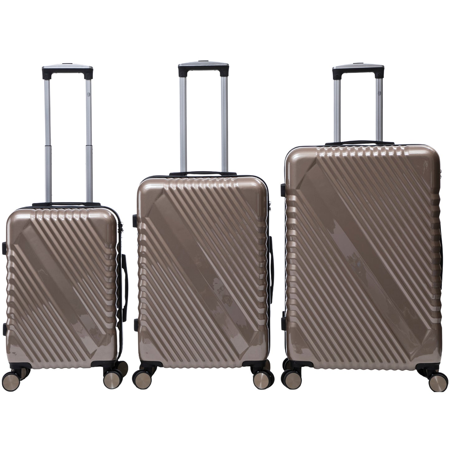 Hartschalen-Kofferset 3tlg - Modell Genua - Farbe champagner