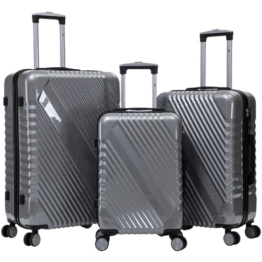 Hartschalen-Kofferset 3tlg - Modell Genua - Farbe silber