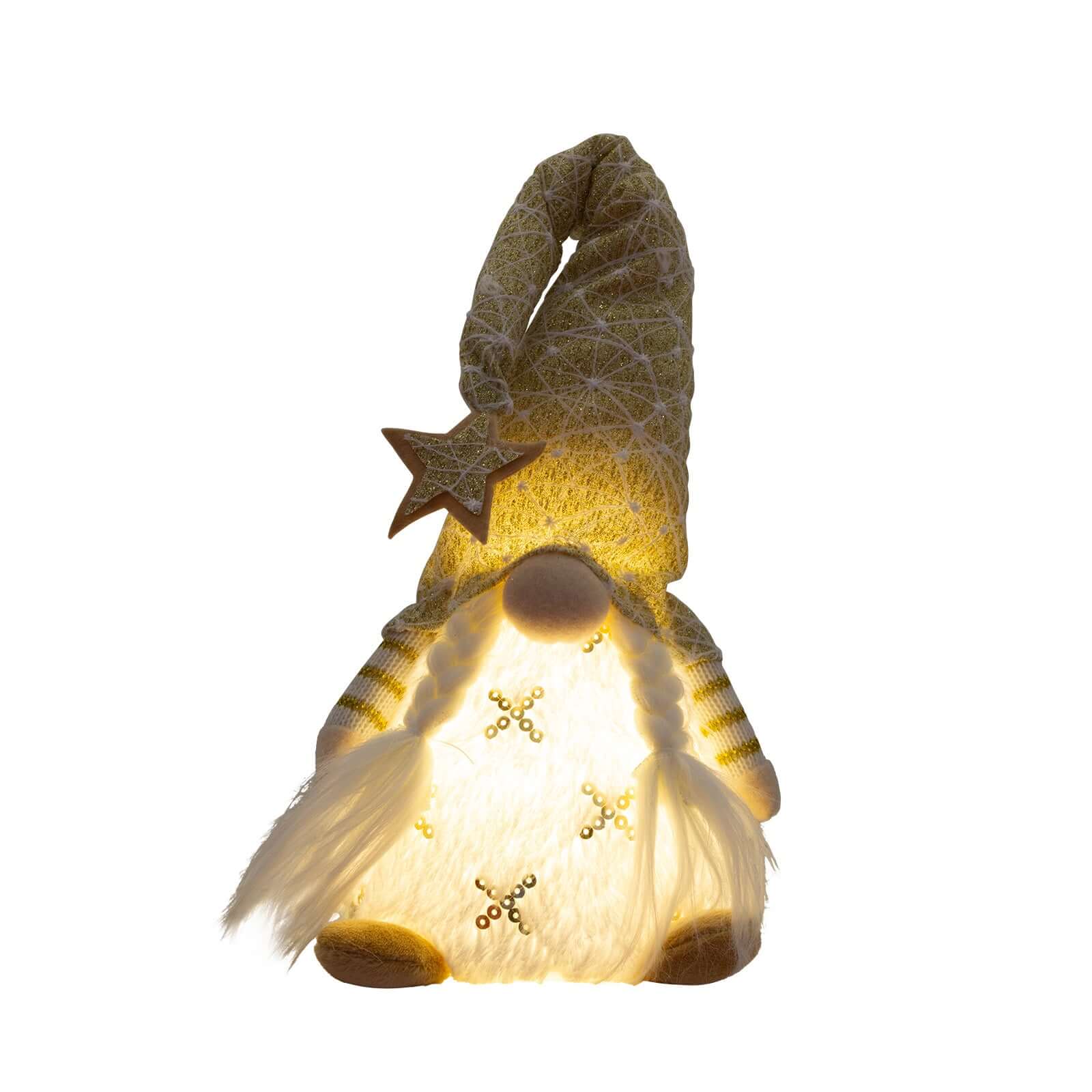 LED Gnom sitzend 42cm, 2 Designs, VE-36(12)