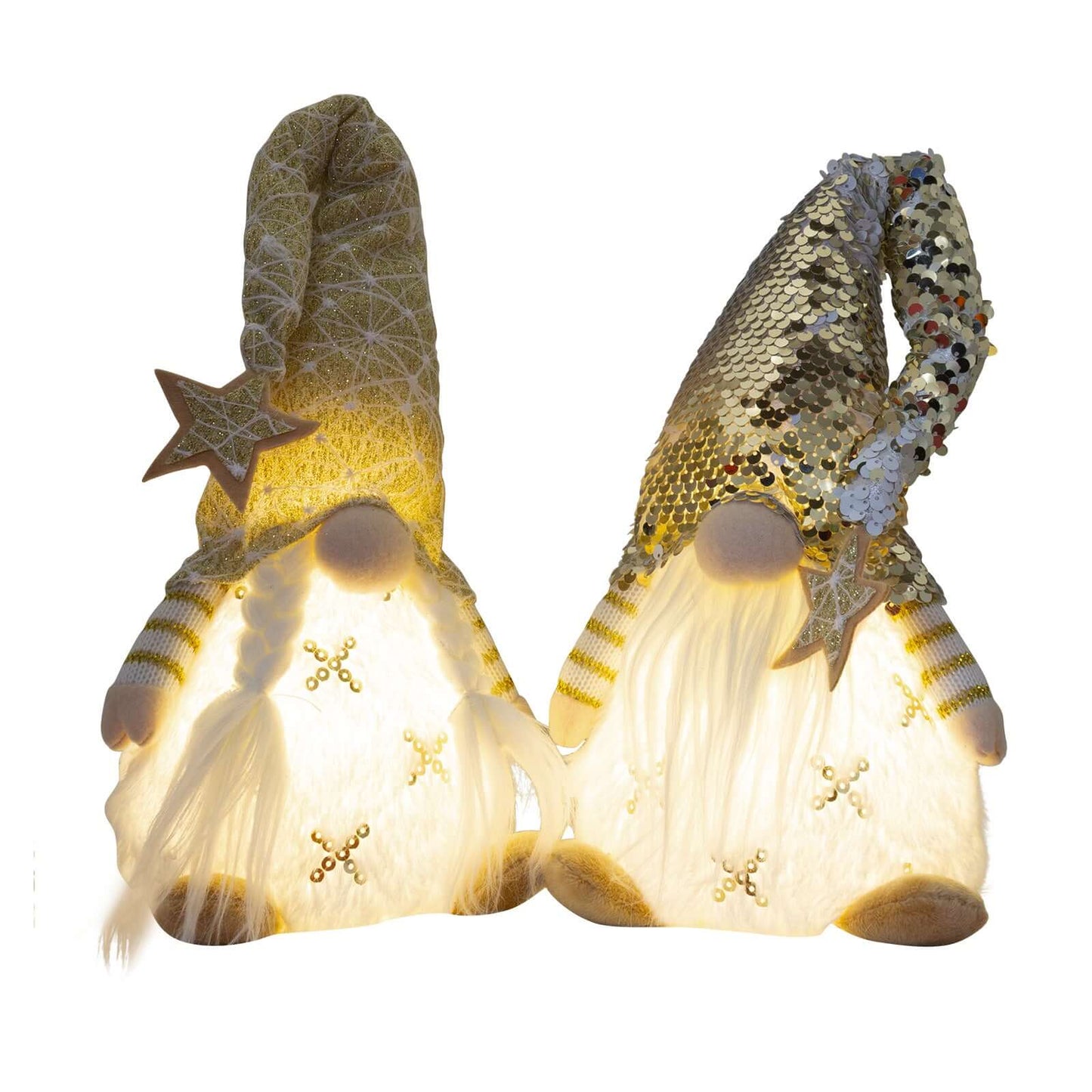 LED Gnom sitzend 42cm, 2 Designs, VE-36(12)