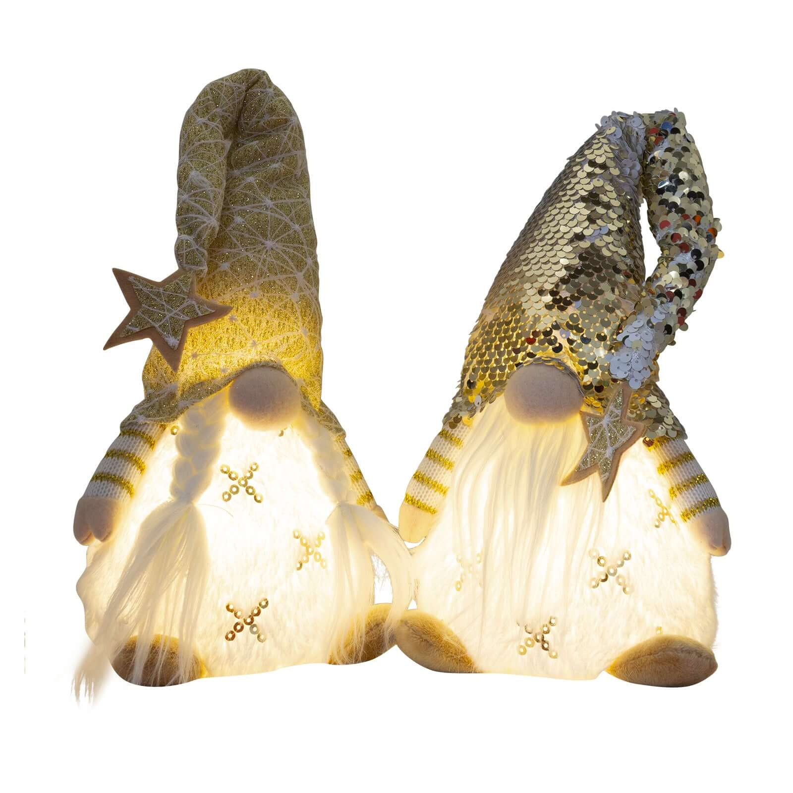 LED Gnom sitzend 42cm, 2 Designs, VE-36(12)