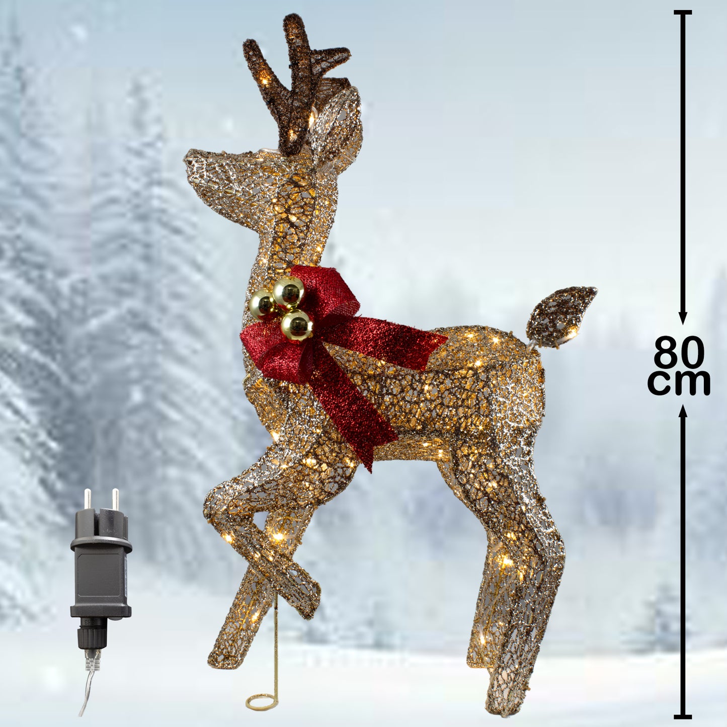 Outdoor XL LED Reindeer 80cm