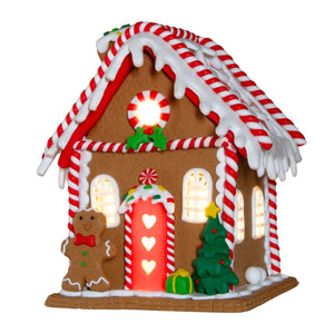 LED Lebkuchenhaus 18cm, Polyclay, VE-8(4)