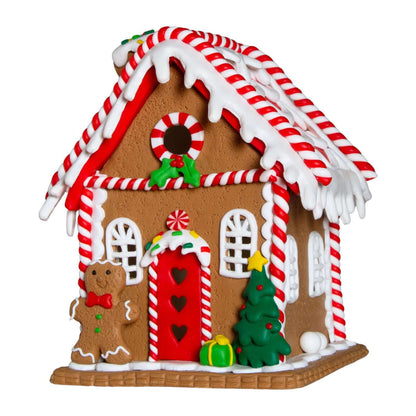 LED Lebkuchenhaus 18cm, Polyclay, VE-8(4)