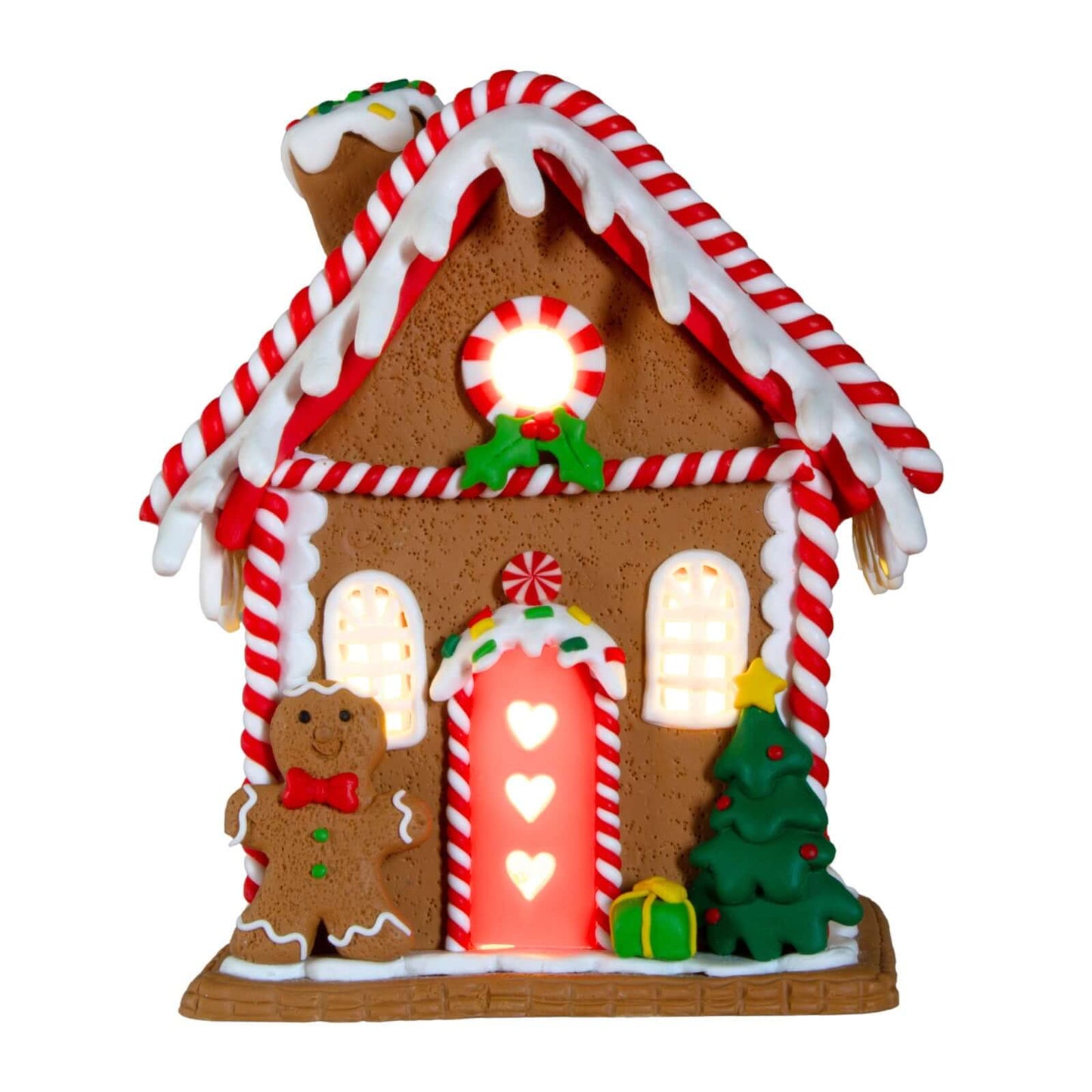 LED Lebkuchenhaus 18cm, Polyclay, VE-8(4)