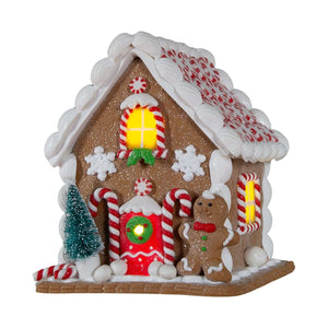 LED Lebkuchenhaus 14cm, Polyclay, VE-16(4)
