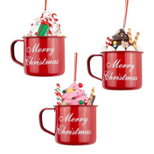 Baumschmuck 10cm, 3 Designs, Polyclay, VE-72(6)