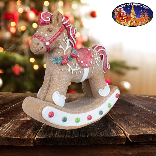 Rocking horse 22cm, polyresin, pack of 6(1)