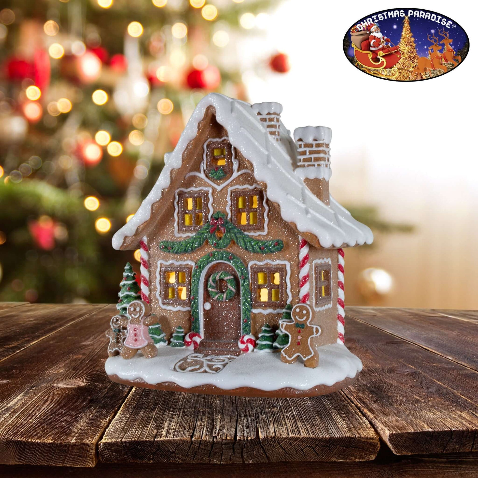 Lebkuchenhaus 24cm, Polyresin, VE-6(1)