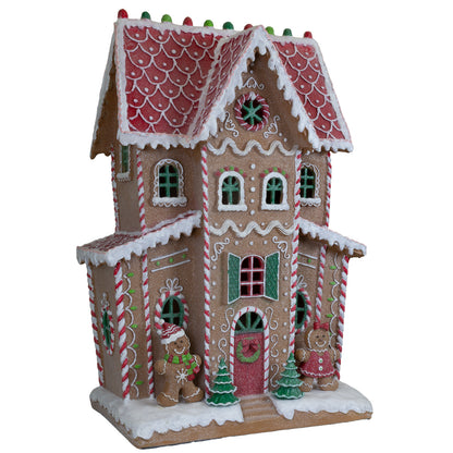 Casa de pan de jengibre LED 76cm, poliresina, VE-1
