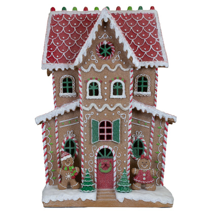 Casa de pan de jengibre LED 76cm, poliresina, VE-1