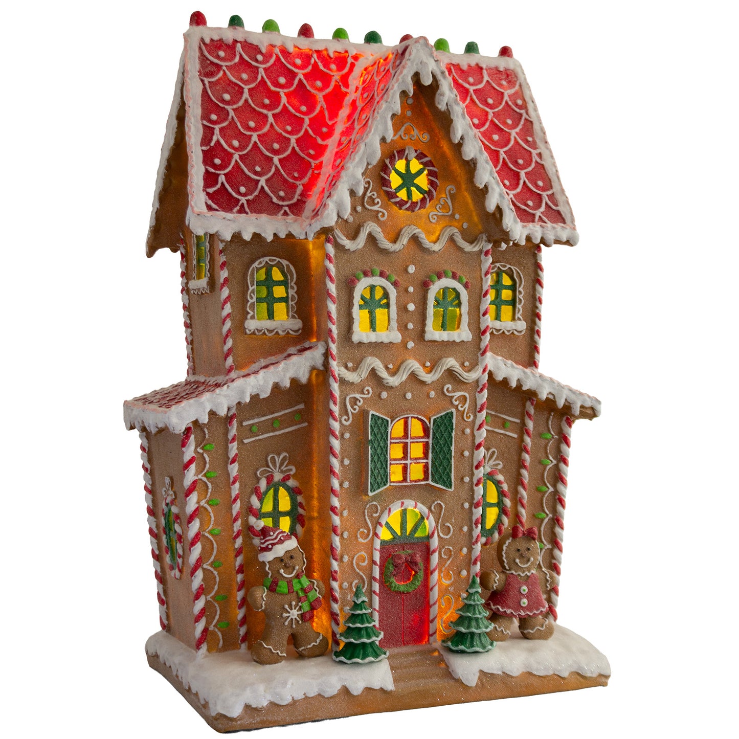 Casa de pan de jengibre LED 76cm, poliresina, VE-1