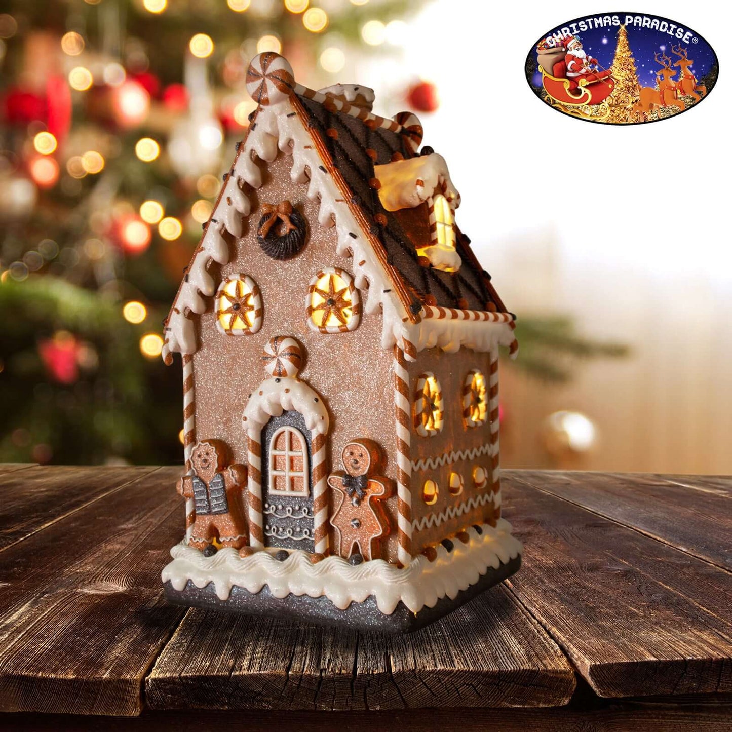 LED Lebkuchenhaus 51cm, Polyresin, VE-2(1)