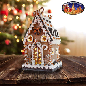 LED Lebkuchenhaus 38cm, Polyresin, VE-2(1)