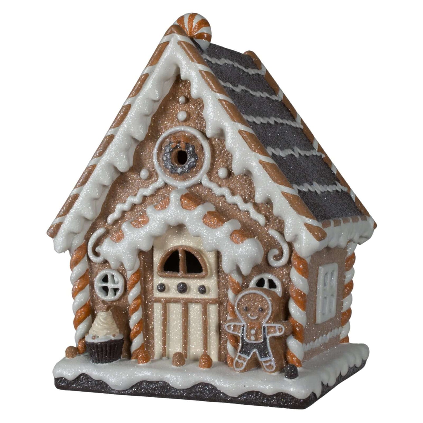 LED Lebkuchenhaus 25cm, Polyresin, VE-6(1)