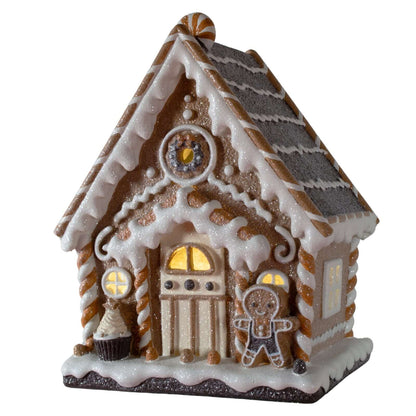 LED Lebkuchenhaus 25cm, Polyresin, VE-6(1)