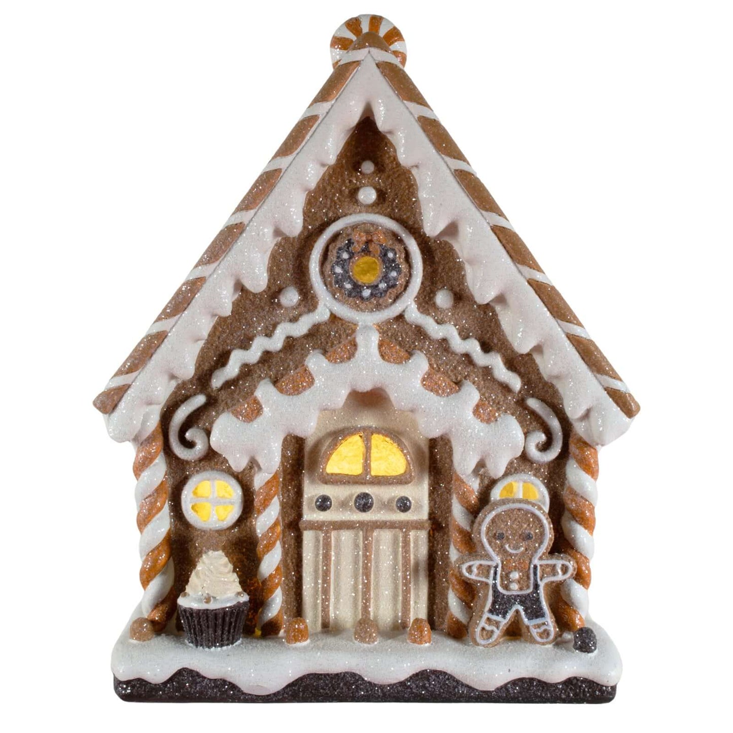 LED Lebkuchenhaus 25cm, Polyresin, VE-6(1)