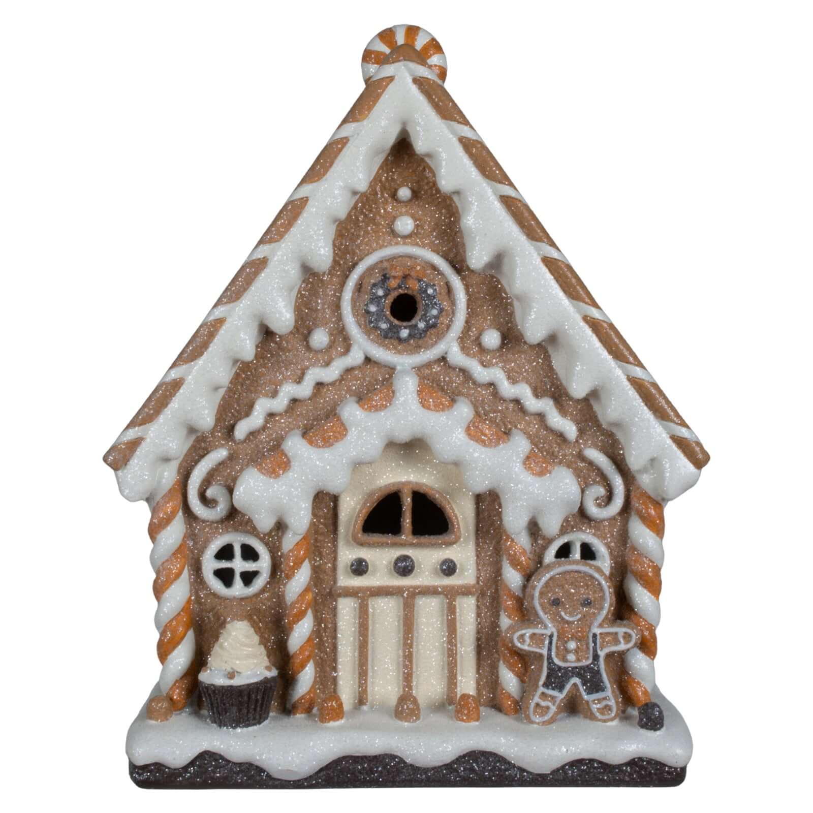 LED Lebkuchenhaus 25cm, Polyresin, VE-6(1)