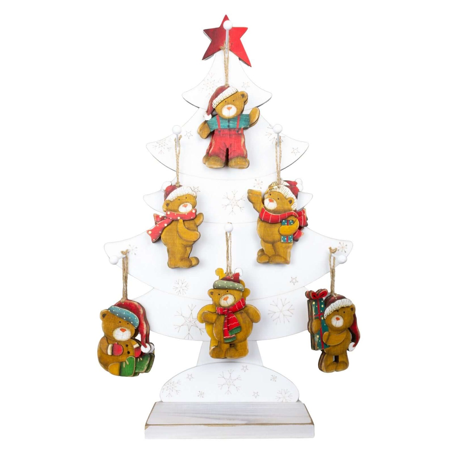 Baumschmuck mit Display 48tlg, Holz, VE-192(48)