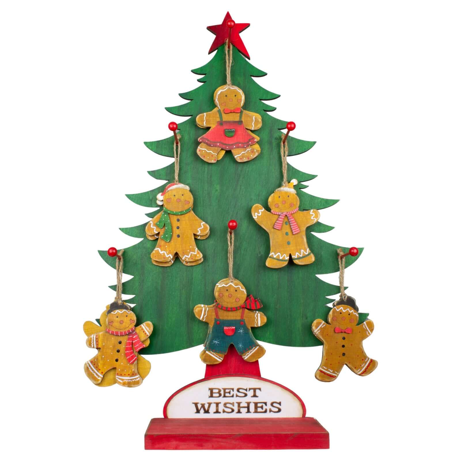 Baumschmuck mit Display 48tlg, Holz, VE-192(48)