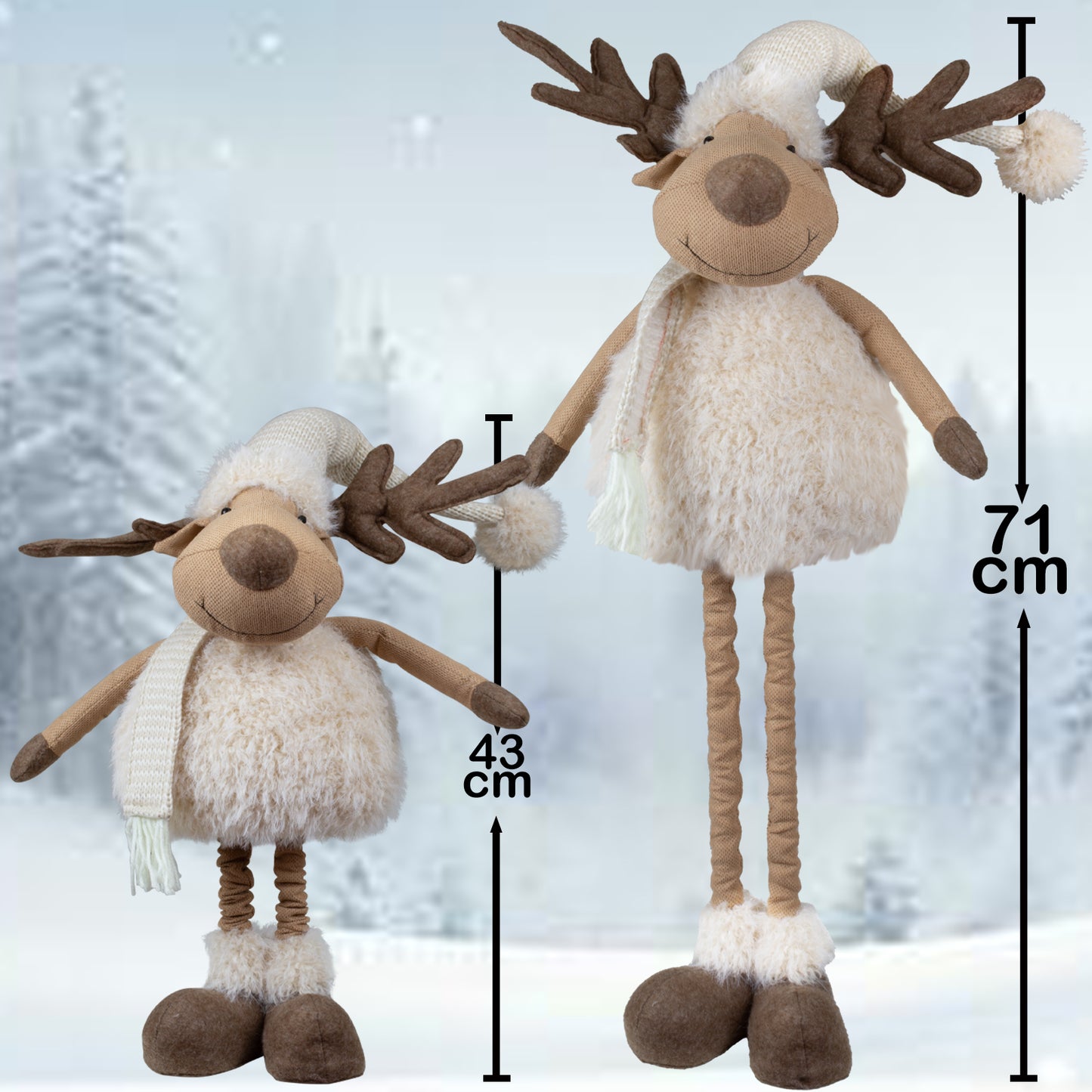 Elk telescopic legs 71-92cm, VE-12(6)