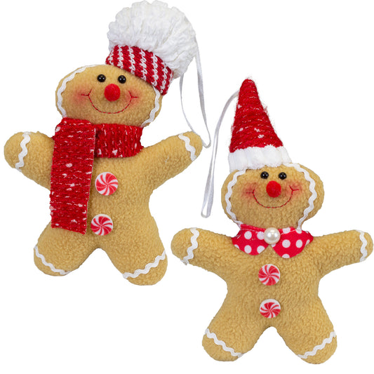 Hängedeko 22cm, Stoff, 2 Desgins, VE-48