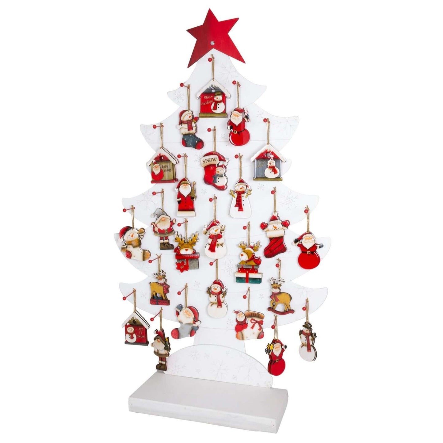 Baumschmuck mit Display 192tlg, Holz, VE-384(192)