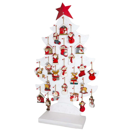 Baumschmuck mit Display 192tlg, Holz, VE-384(192)