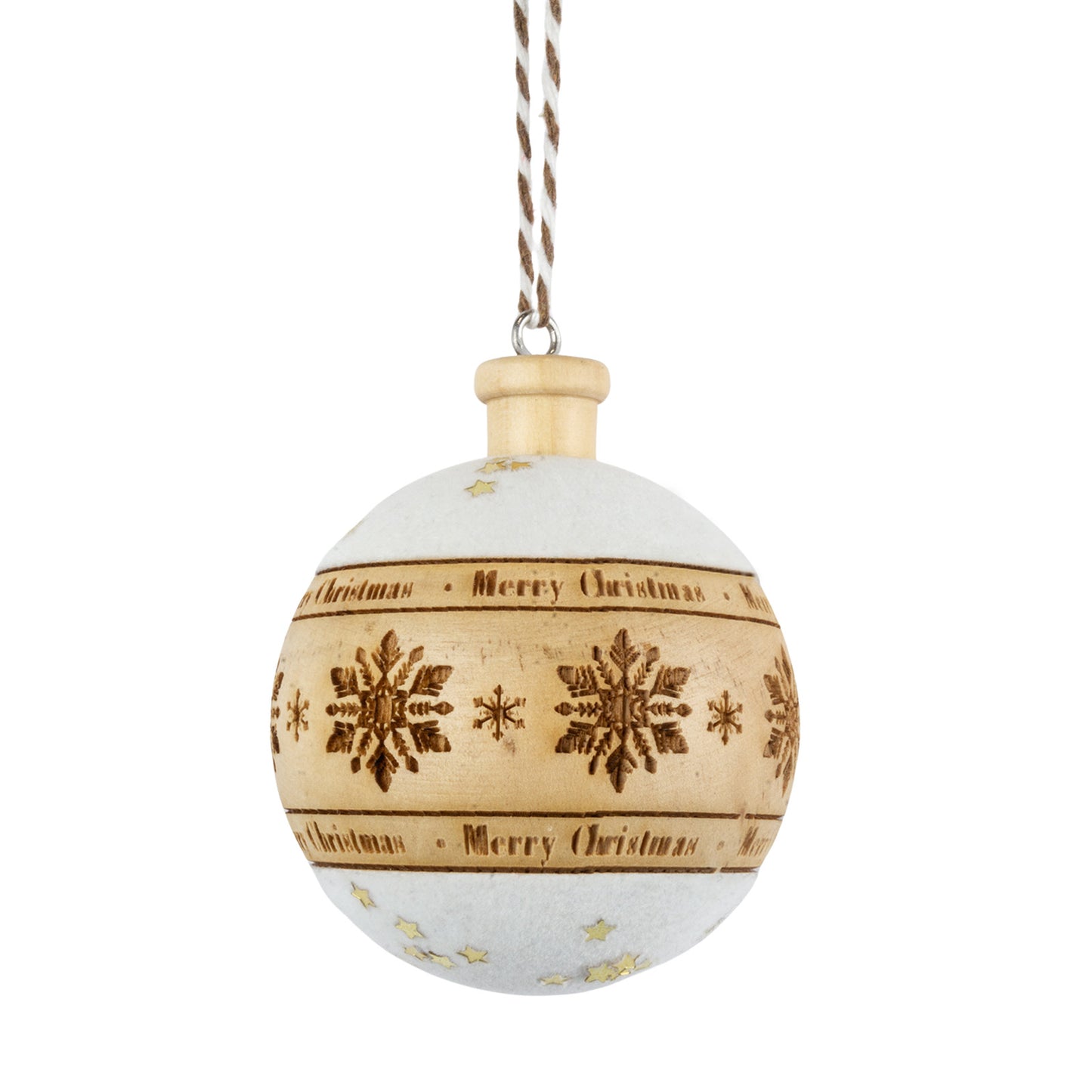 Decorazione per albero sfera 6cm, legno, 3 modelli, VE-144(12)