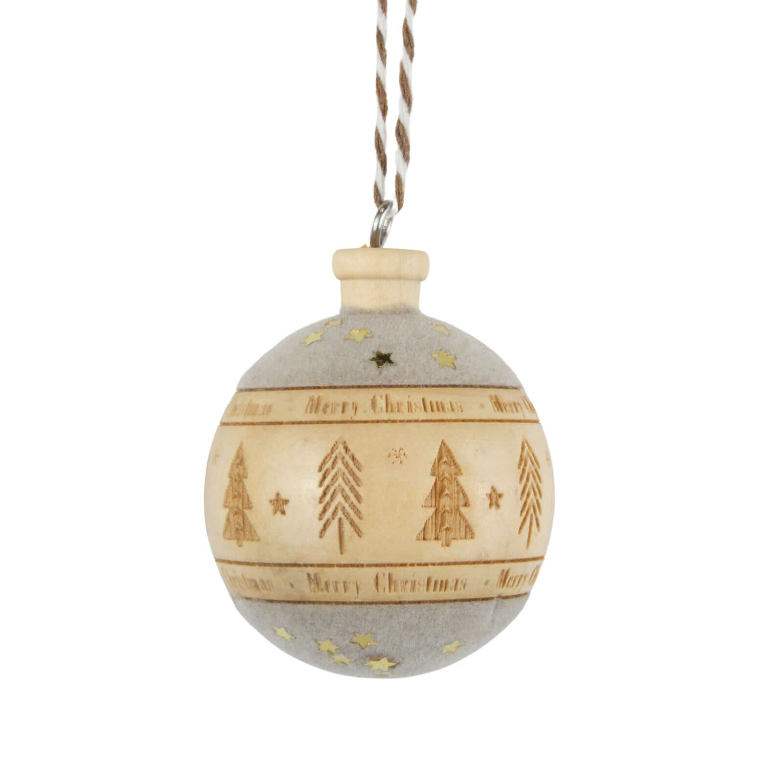 Baumschmuck 6cm, Holz, 3 Designs, VE-192(24)