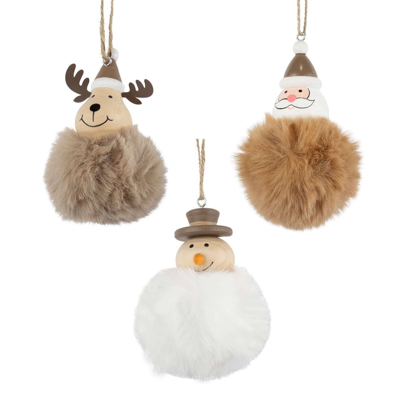 Baumschmuck 11cm, Plüsch, 3 Designs, VE-96(12)