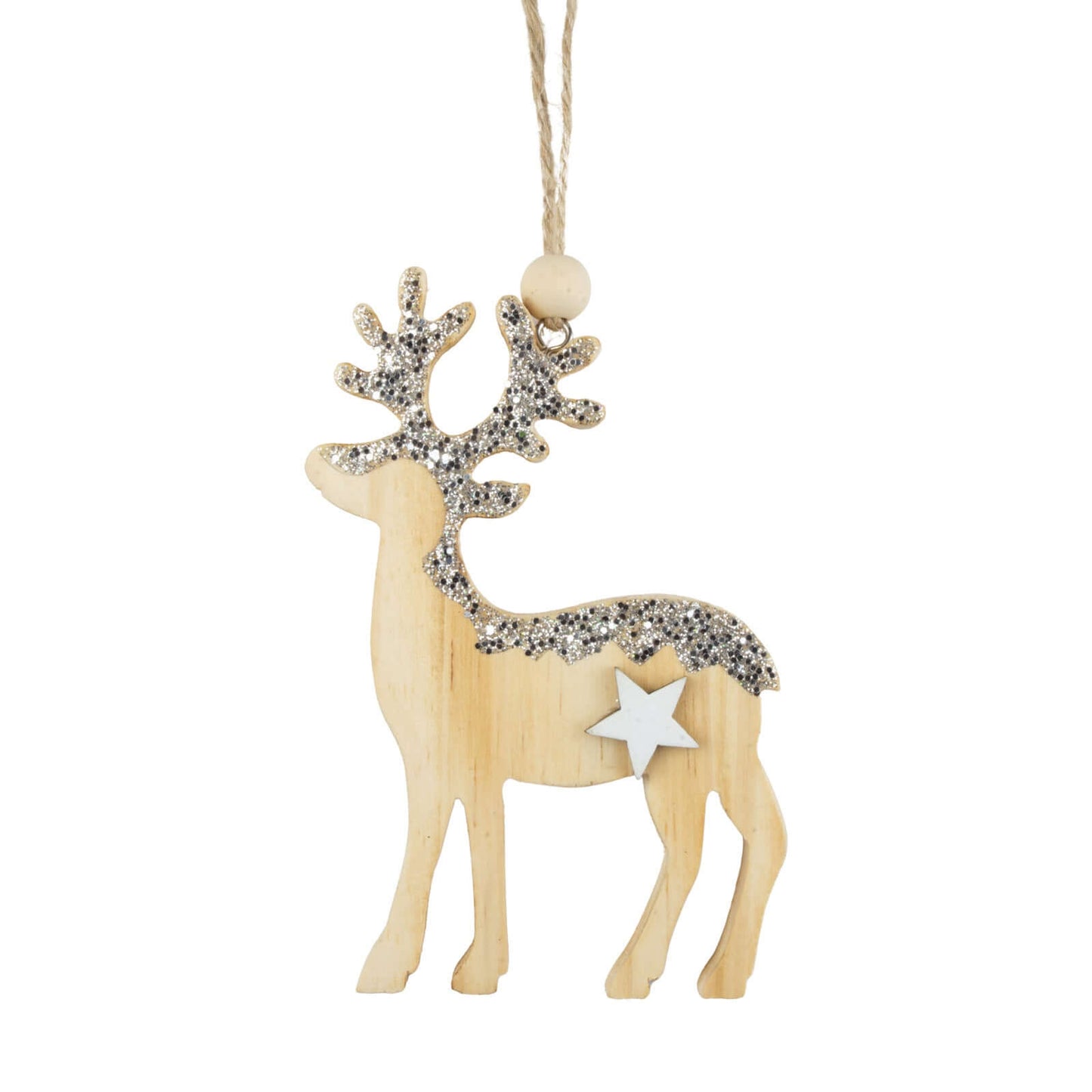 Baumschmuck 12cm, Holz, 2 Designs, VE-192(24)