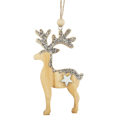 Baumschmuck 12cm, Holz, 2 Designs, VE-192(24)