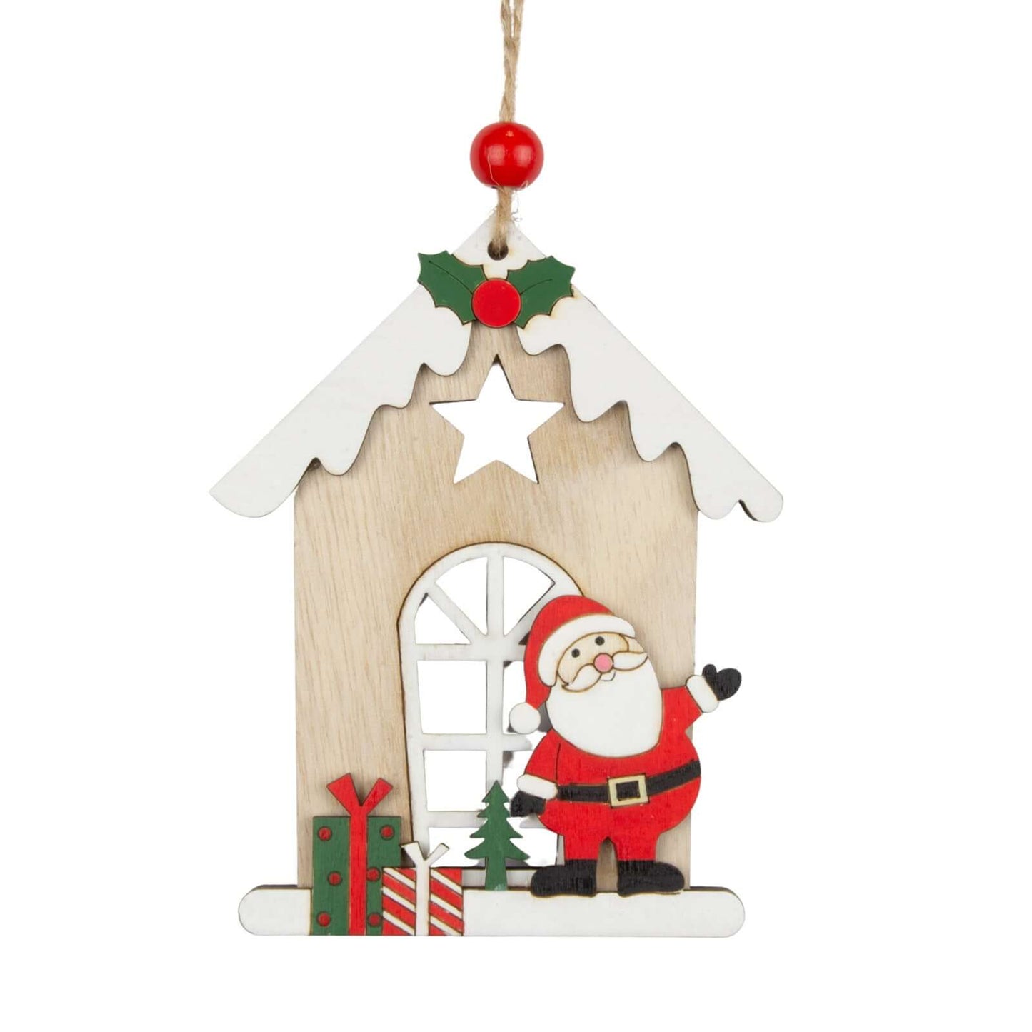 Baumschmuck 12cm, Holz, 2 Designs, VE-288(24)