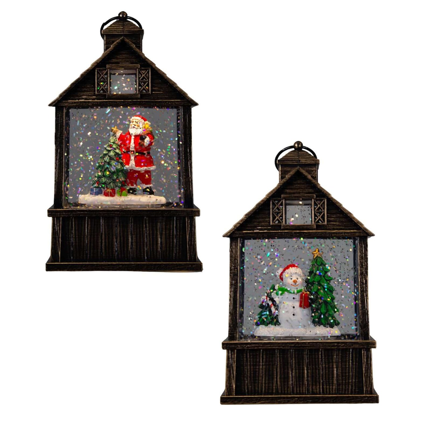 LED Schneelaterne 17cm, 2 Designs, VE-16(1)