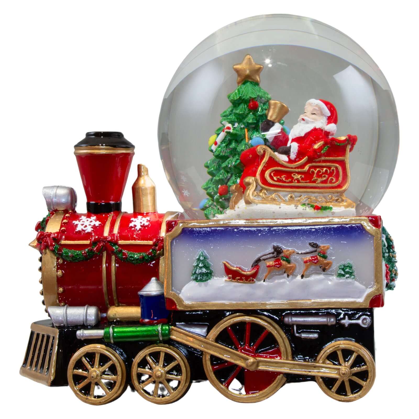 Schneekugel 16cm mit Spieluhr, VE-8(1)