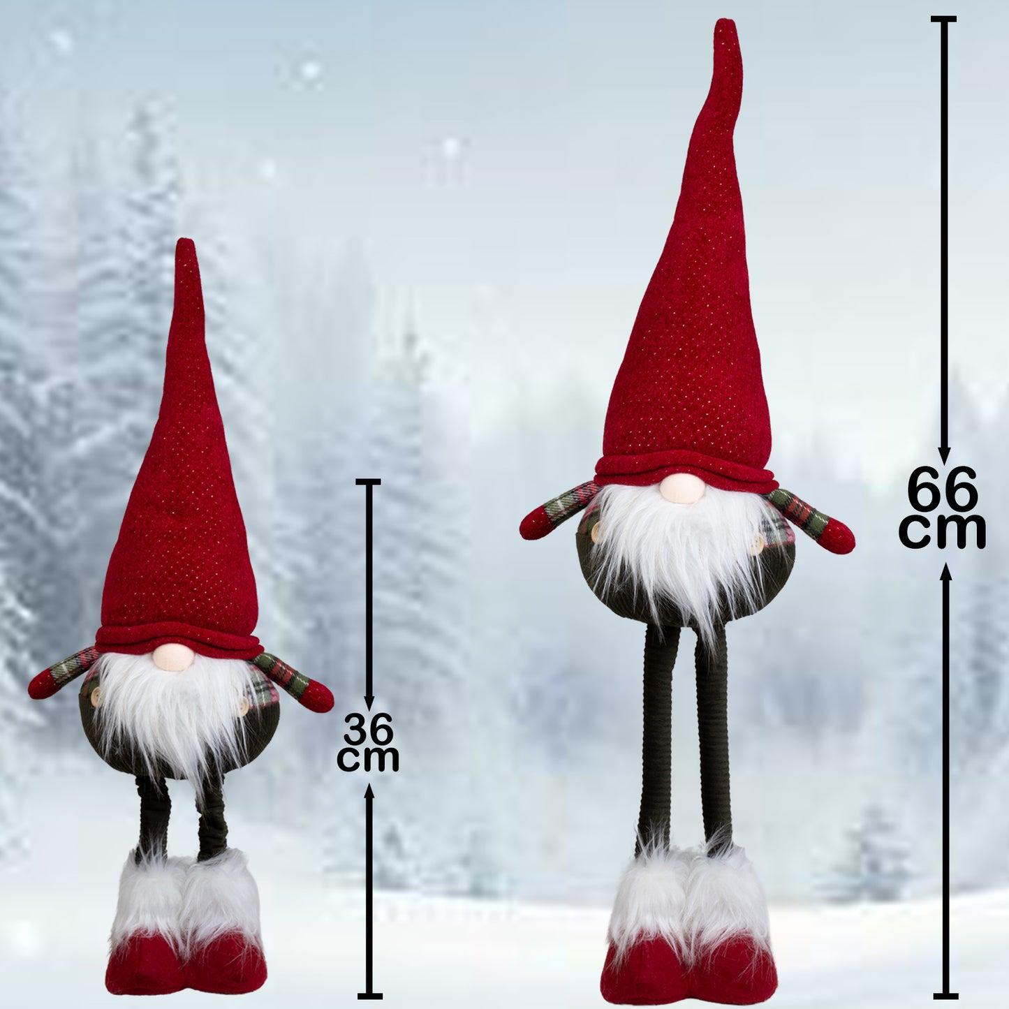 Gnom teleskooppijalat 56-66cm, VE-18(6)