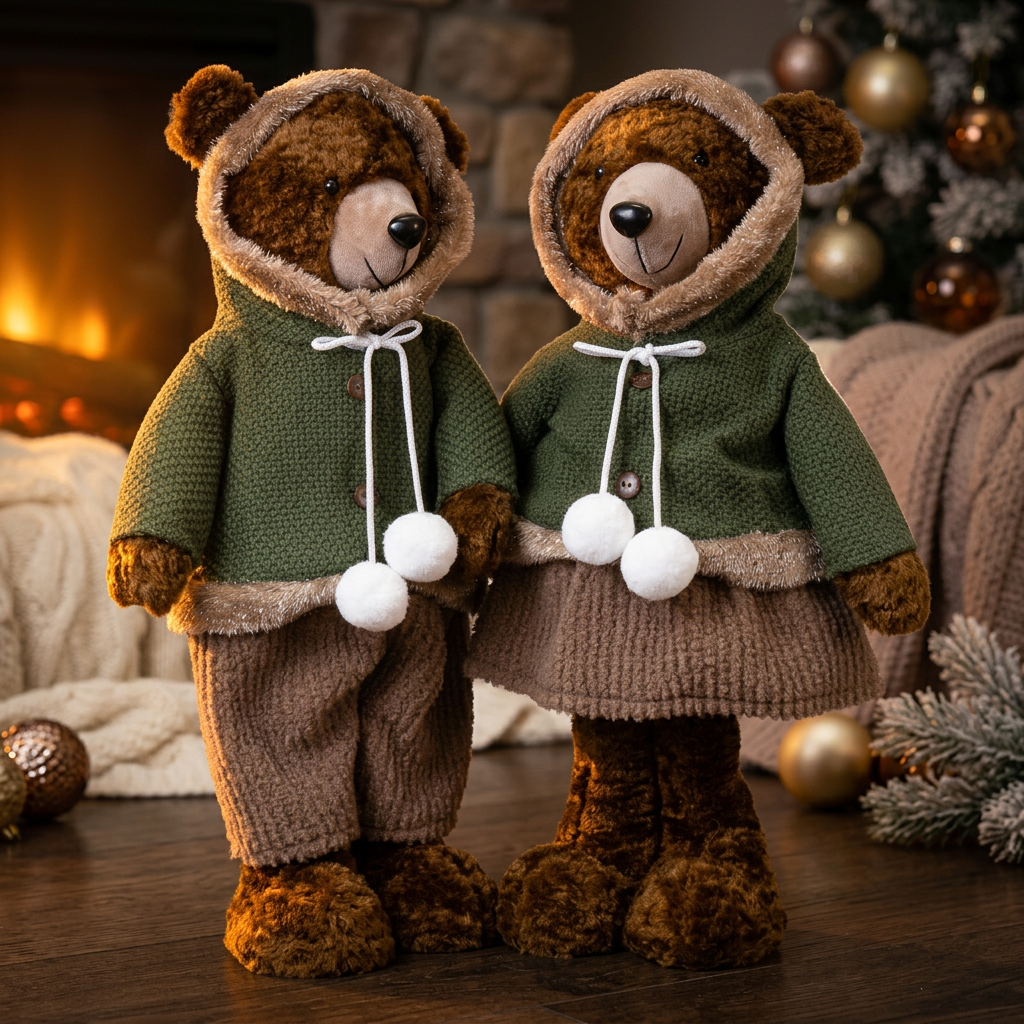 Orso di Natale in piedi 50cm, 2 modelli, VE-4