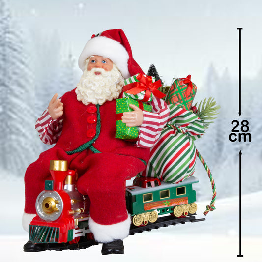 Babbo Natale Frank su slitta 45 cm