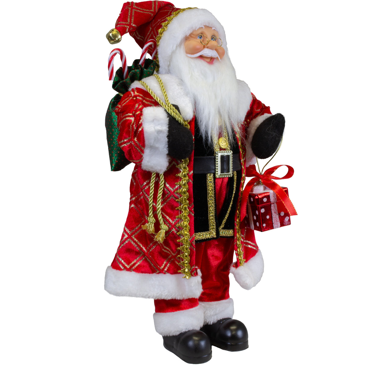Santa 45 cm pitkä takki punakultaisena, pakkauskoko 6